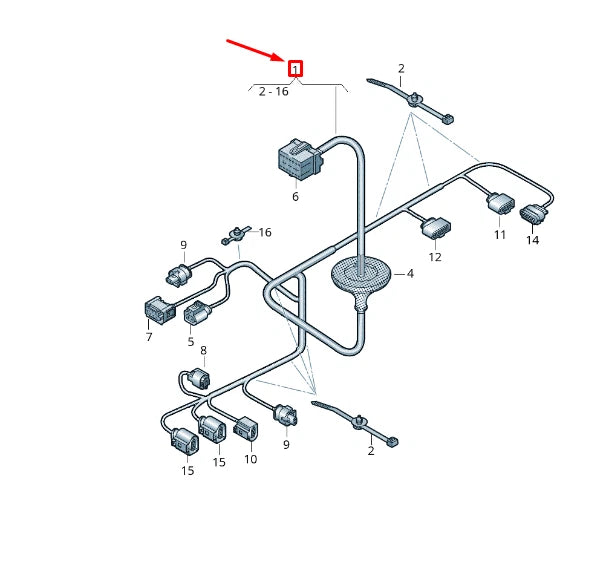 NEW VW TRANSPORTER T6 ADDITIONAL HEATER UNIT WIRING HARNESS 7E0971478FG