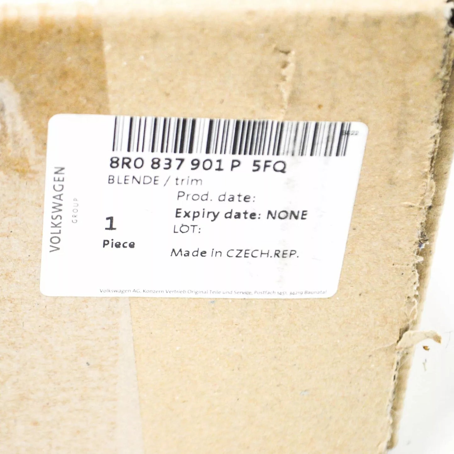 NEW AUDI Q5 8R FRONT LEFT DOOR EXTERIOR B PILLAR COVER 8R0837901P5FQ