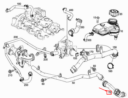new mercedes-benz a w177 engine coolant hose a2602000100 original
