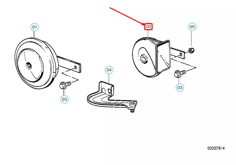 NEW BMW 3 E36 HORN 61337163994 7163994 ORIGINAL