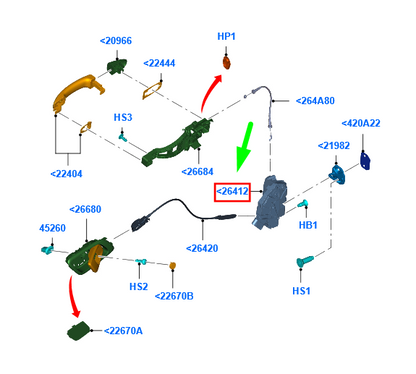 new ford ranger t6 mk1 rear left door lock 1859564 ab39-a26413-db original