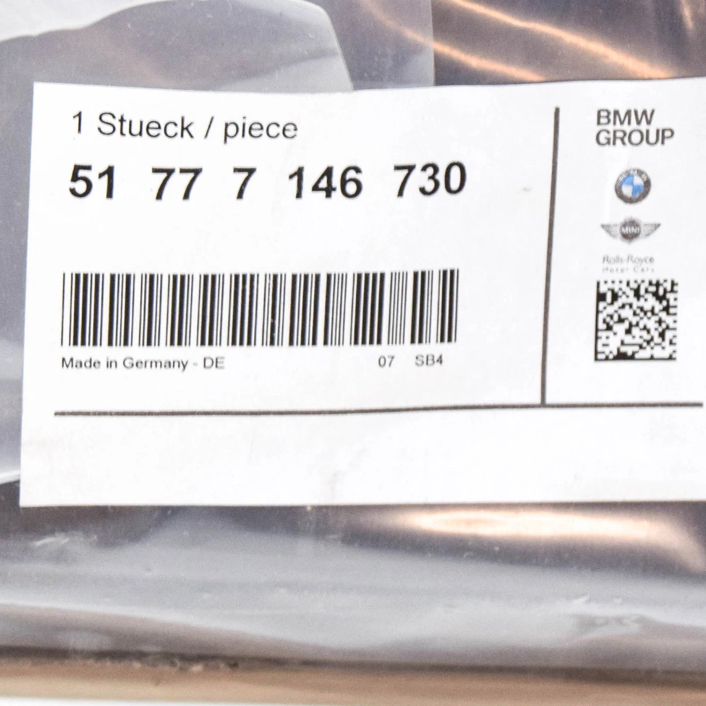 NEW BMW 3 E90 M RIGHT SILL IMPACT PROTECTION 51777146730 7146730 ORIGINAL