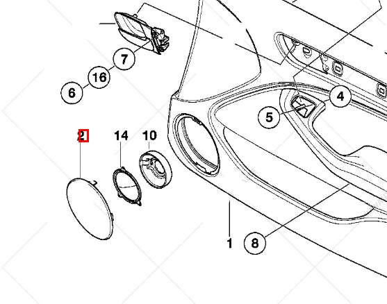 NEW BMW 3 E46 FRONT LEFT SPEAKER COVER  51418224377 8224377 ORIGINAL