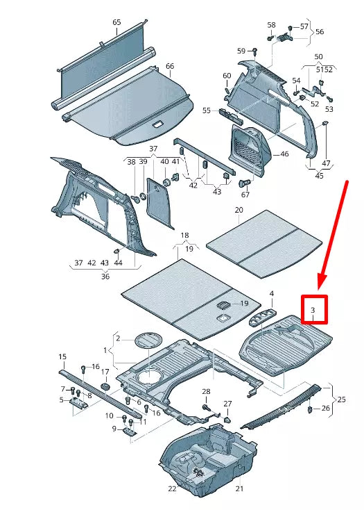 NEW AUDI A6 4G2,C7,4GC AVANT SPARE WHEEL WELL COVER TRIM 4G9863547H