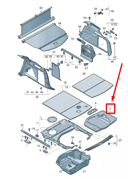 NEW AUDI A6 4G2,C7,4GC AVANT SPARE WHEEL WELL COVER TRIM 4G9863547H