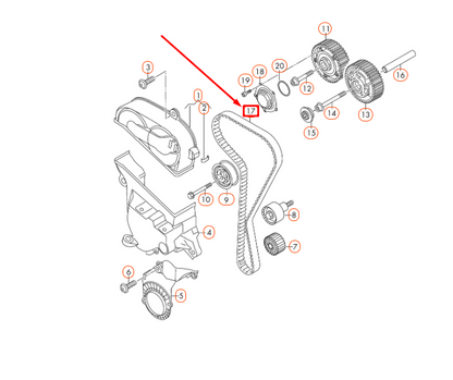 new audi a1 8x engine timing toothed belt 04e109119f original