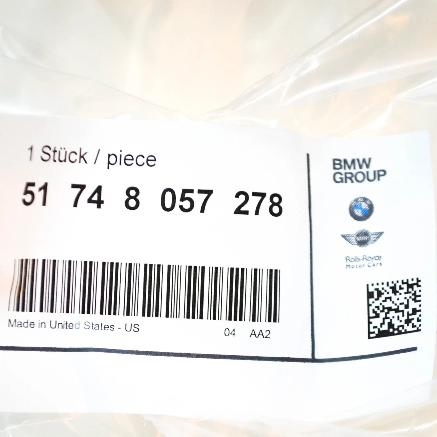 NEW BMW X3 F25 OIL COOLER RIGHT AIR DUCT M 51748057278 8057278 2015 ORIGINAL