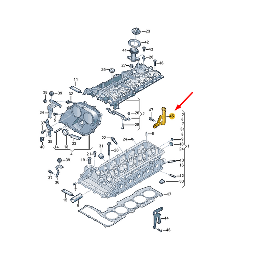new cupra formentor cylinder head front suspension lug 07k103390l original