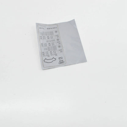 NEW AUDI A4 B8 TYRE PRESSURE DATA PLATE 8K0010502LJ ORIGINAL