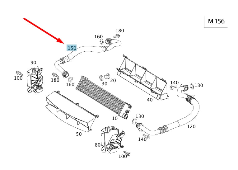 NEW MERCEDES-BENZ E W212 AMG LEFT OIL COOLER LINE A2122701196 ORIGINAL
