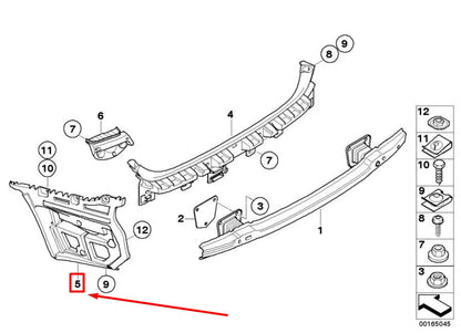 NEW BMW 3 E90 REAR RIGHT CARRIER GUIDE 51128040880 8040880 ORIGINAL