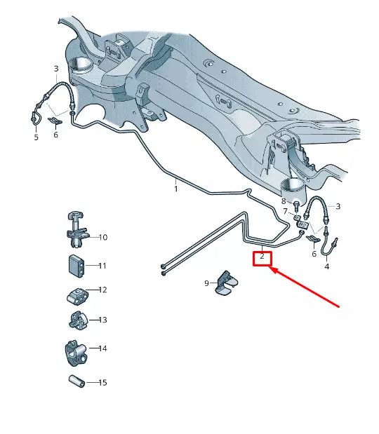 NEW VW CADDY IV SA MK6 REAR BRAKE LINE 2K5614741A