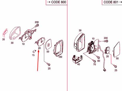 NEW MB ML W164 FRONT LEFT DOOR MIRROR ADJUSTMENT MOTOR A1718200942 ORIGINAL