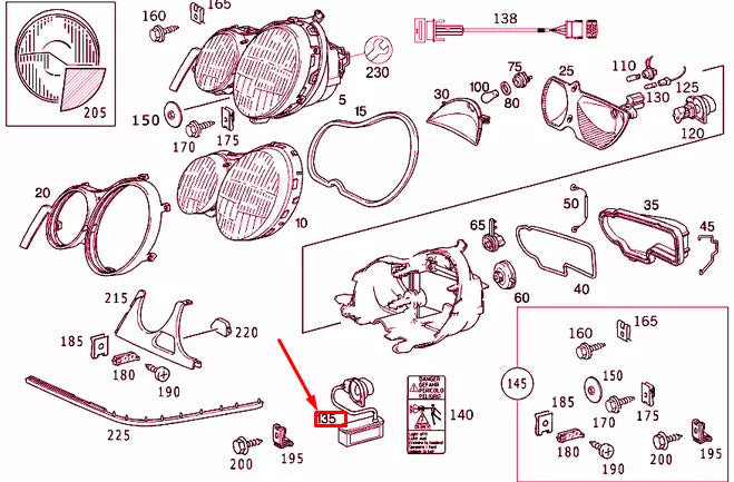 NEW MERCEDES-BENZ E W210 HEADLAMP-XENON CONTROL UNIT A2108206326 ORIGINAL