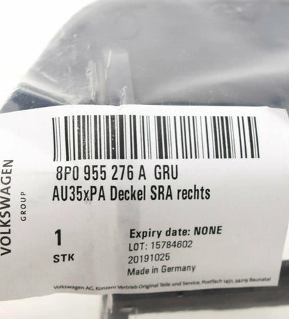 NEW AUDI A3 S3 8P RIGHT HEADLIGHT WASHER COVER 8P0955276AGRU 2007