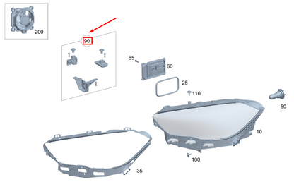new mercedes-benz gla h247 front left lamp unit bracket a2478202503 original