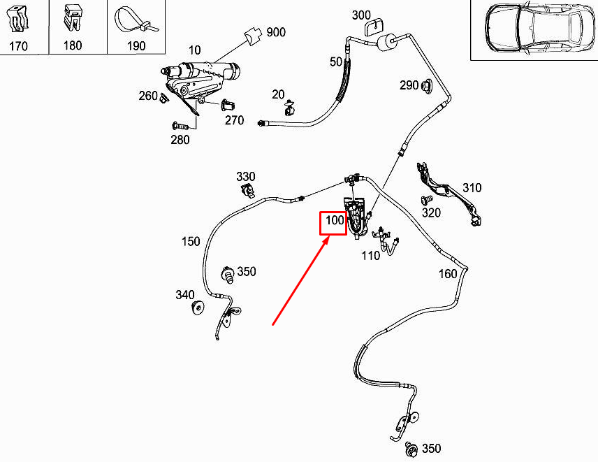 new mercedes-benz e coupe c238 firewall passage bracket a2538308001 original