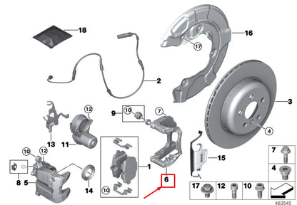 NEW BMW 7 G11 REAR RIGHT BRAKE CALIPER CARRIER 34206883006 ORIGINAL