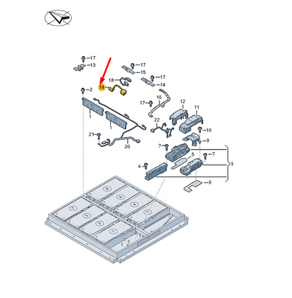 new skoda enyaq iv cell module connecting line 0z1971690ad original