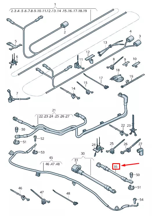 NEW AUDI Q8 4MN VOLTAGE CONVERTER EARTH LINE 4M6971534C
