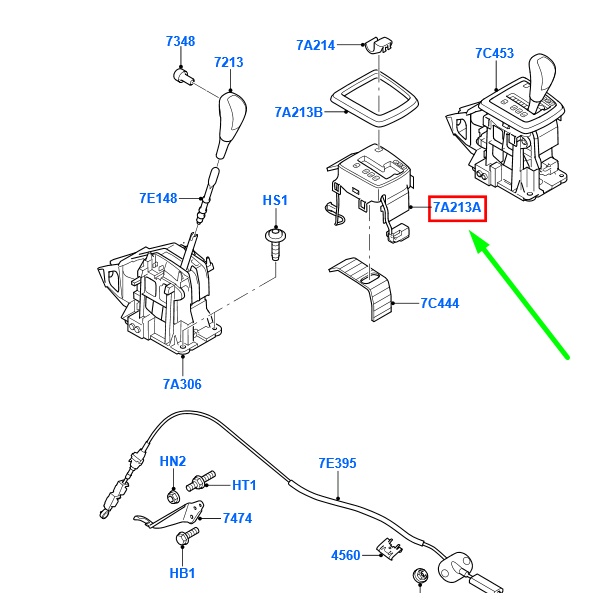 new ford focus c-max transmission selector dial housing assy 1374409 original