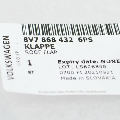 NEW AUDI A3 CABRIO 8V RIGHT ROOF LINKAGE PROTRUSION FLAP 8V78684326PS ORIGINAL