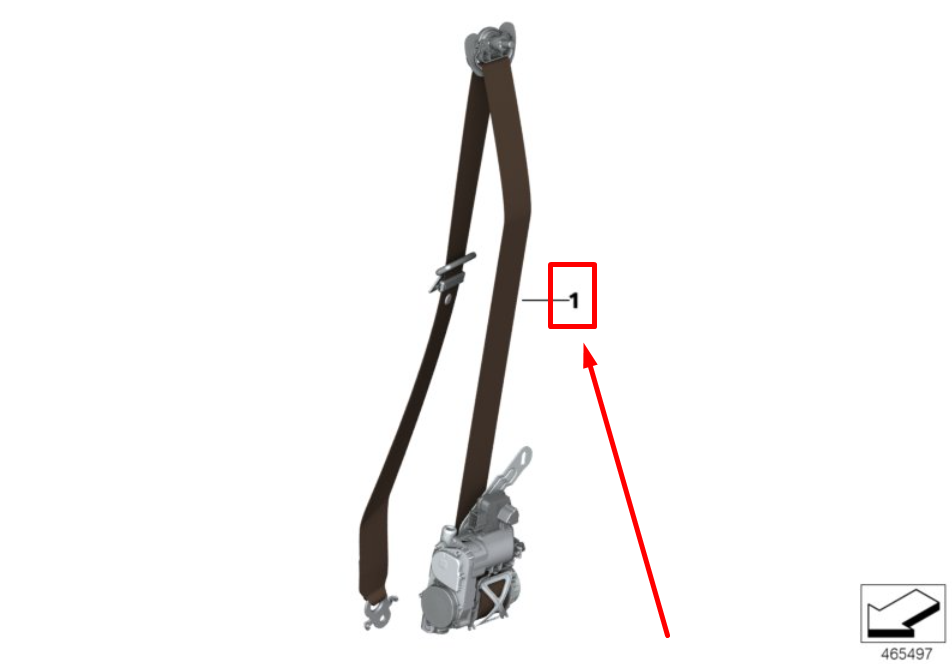 new bmw 7 g11, g12 front left upper seat belt 7988863 72117988863 original