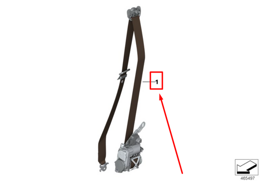 new bmw 7 g11, g12 front left upper seat belt 7988863 72117988863 original