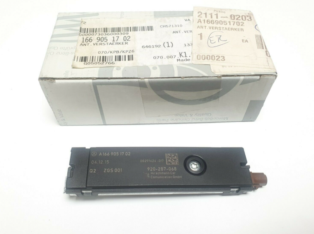 new mercedes-benz ml w166 am/fm antenna amplifier a1669051702 original