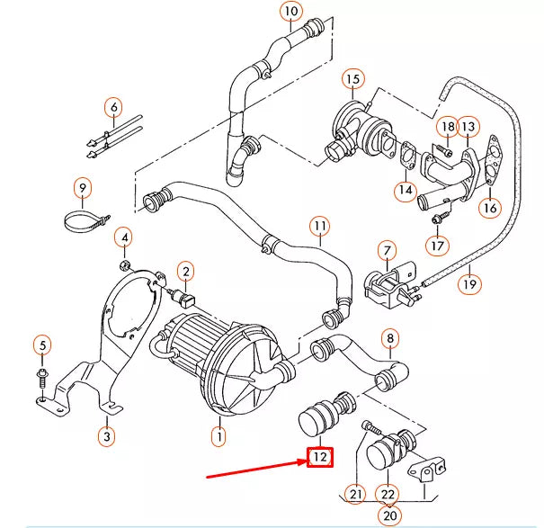 NEW AUDI A3 8P AIR PUMP NON-RETURN VALVE 3B0131351