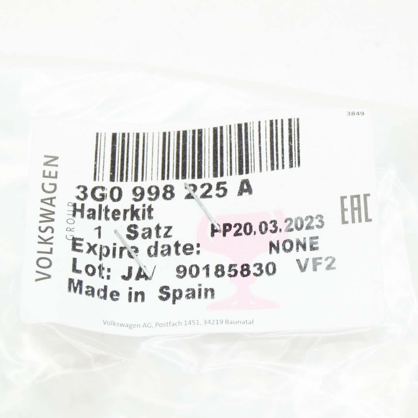 NEW VW PASSAT B8 3G5 LEFT HEADLIGHT BRACKET MOUNT REPAIR KIT 3G0998225A ORIGINAL