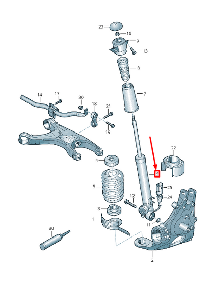 new audi a4 avant b8 rear shock absorber 8k0513035bb original