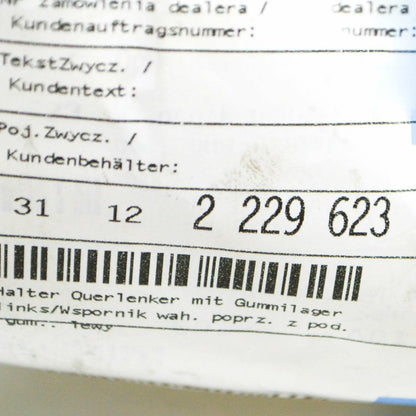 NEW BMW 3 E46 M3 CSL 3.2I FRONT LEFT LOWER WISHBONE BUSHING 31122229623 ORIGINAL