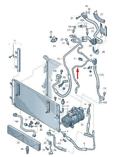 NEW AUDI Q5 8R A/C AIR CONDITIONING REFRIGERANT LINE 8R0816741A ORIGINAL
