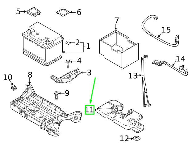 NEW VOLKSWAGEN ARTEON 3H7 BATTERY HEAT PROTECTION 3Q0915325