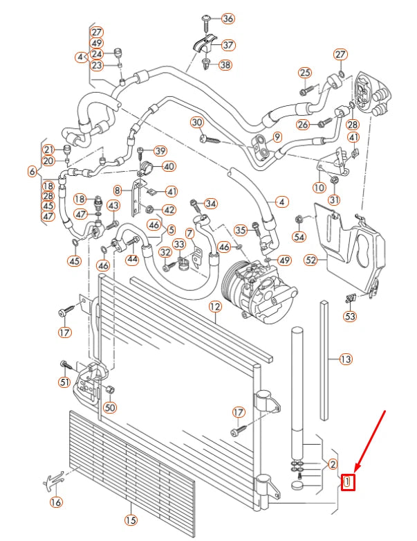 NEW VOLKSWAGEN GOLF 5K MK6 A/C CONDENSER RADIATOR 1K0820411AH ORIGINAL