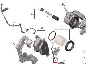 new bmw x5 f15 front wheel brake clip 34116798126 6798126 original
