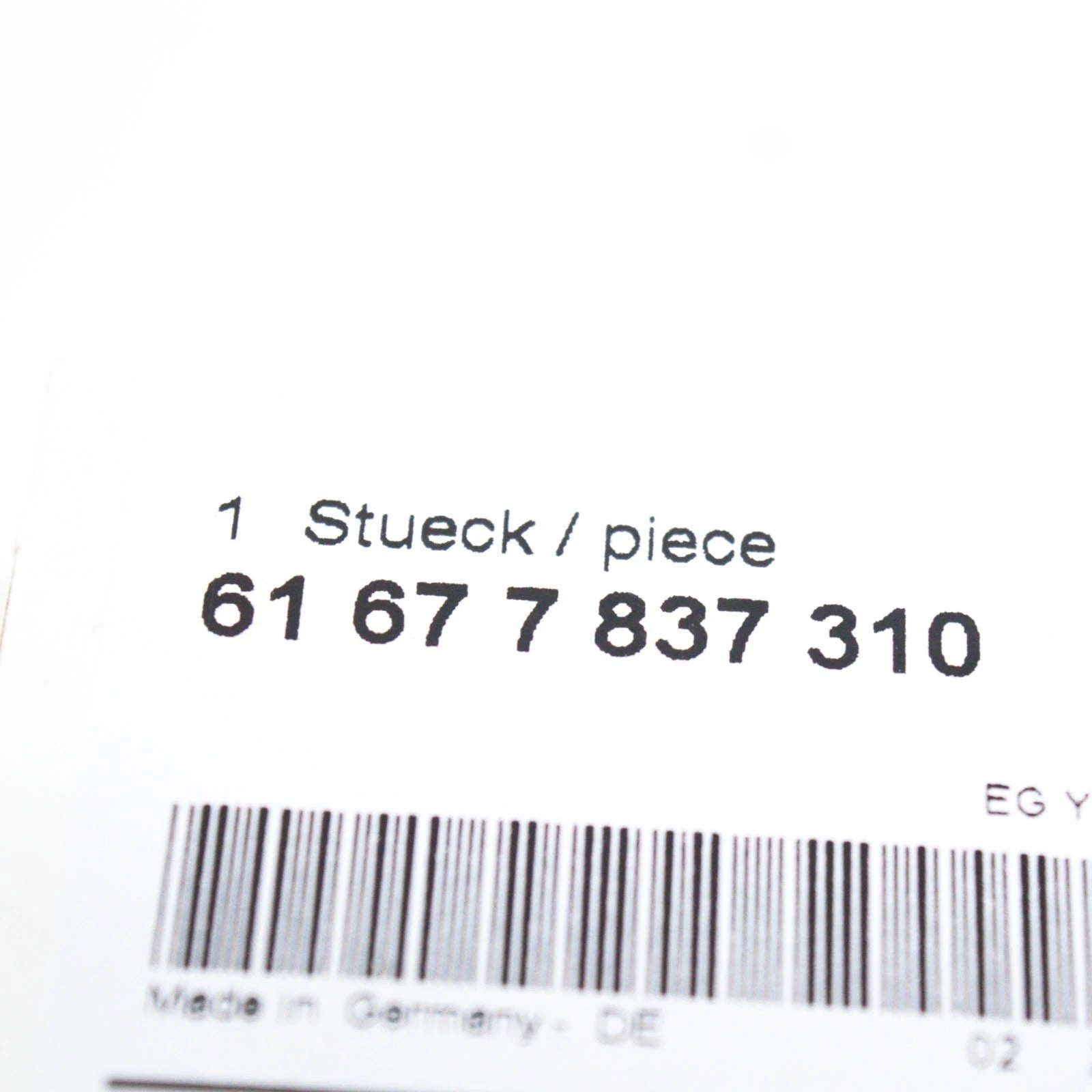 NEW BMW 1 E87 HEADLAMP WASHER NOZZLE HEAD RIGHT SIDE 61677837310 ORIGINAL