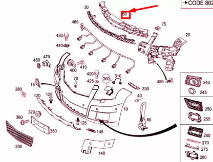 NEW MERCEDES-BENZ GLK X204 FRONT BUMPER IMPACT ABSORBER A2048851537 ORIGINAL