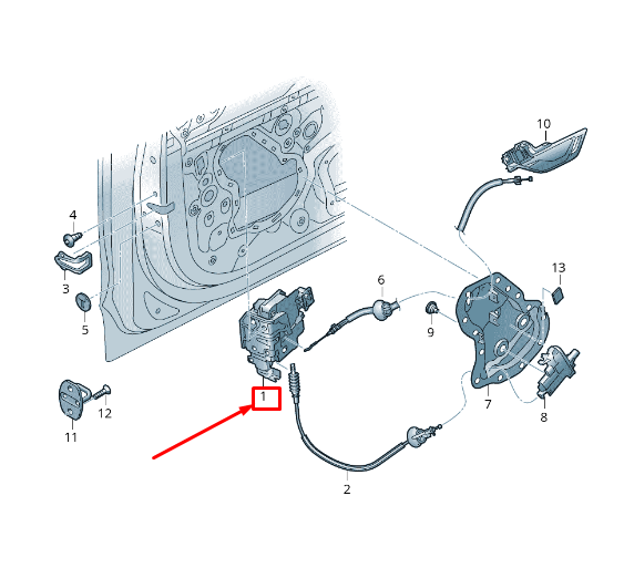 new audi a8 4n front right door lock rhd 4n2837016b original