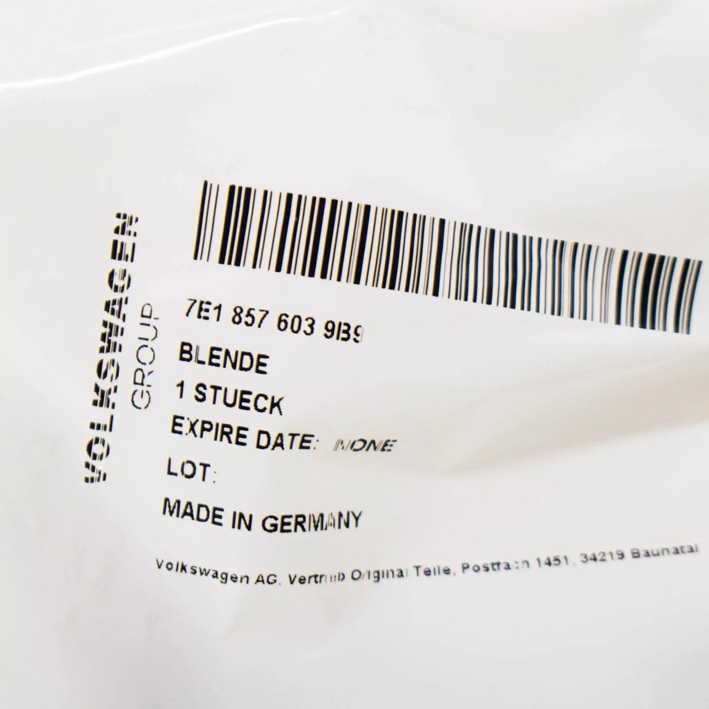 NEW VOLKSWAGEN TRANSPORTER T5 LEFT WING MIRROR BEZEL 7E1857603 9B9 LHD ORIGINAL