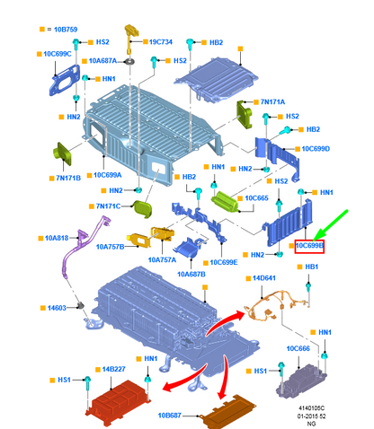 new ford mondeo mk5 hybrid battery panel 5183010 original