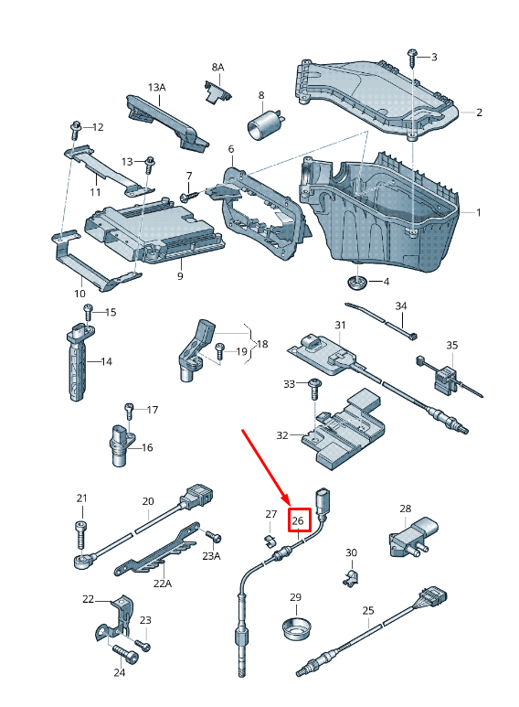 new audi a4 allroad b8 exhaust gas temperature sensor 059906088at original