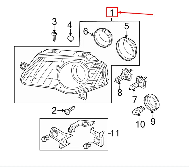 NEW VW PASSAT B6 3C FRONT LEFT HEADLIGHT 3C0941005AE ORIGINAL