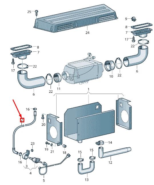 NEW VOLKSWAGEN CRAFTER 2F MK1 AUXILIARY HEATER FUEL LINE 2E0819307