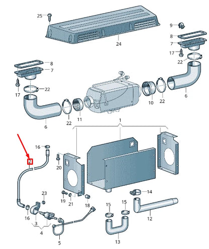 NEW VOLKSWAGEN CRAFTER 2F MK1 AUXILIARY HEATER FUEL LINE 2E0819307