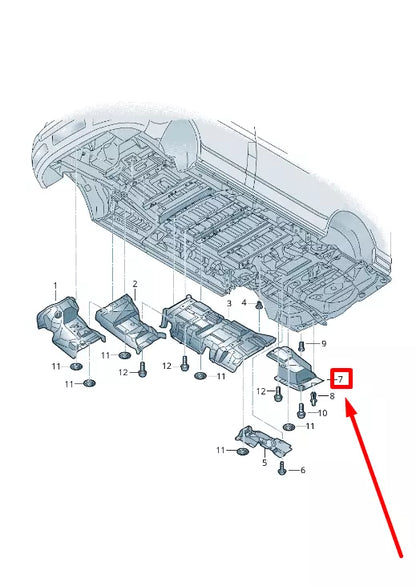 NEW VW TRANSPORTER T5 REAR SILENCER HEAT SHIELD 7H0825701D ORIGINAL