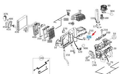 NEW MERCEDES-BENZ C W204 HEATER VENTILATION FITTING A2048350240 ORIGINAL