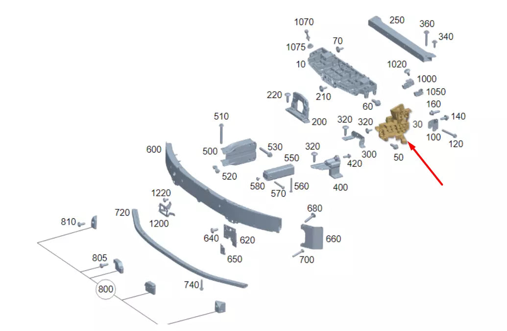 NEW MERCEDES-BENZ EQE V295 FRONT RIGHT RADIATOR ABSORBER A2956208301 ORIGINAL