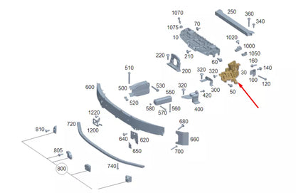 NEW MERCEDES-BENZ EQE V295 FRONT RIGHT RADIATOR ABSORBER A2956208301 ORIGINAL
